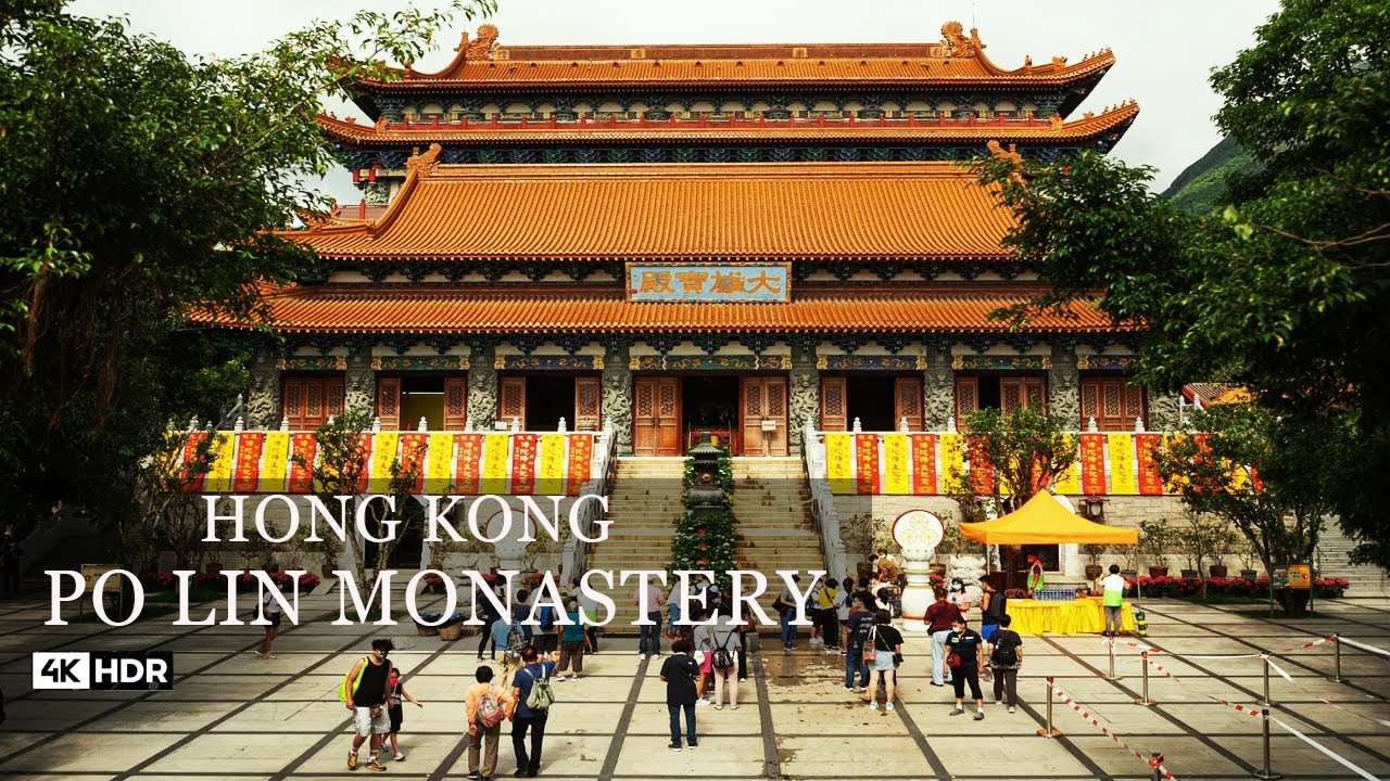 Experience vegetarian food and peaceful grounds at Po Lin Monastery