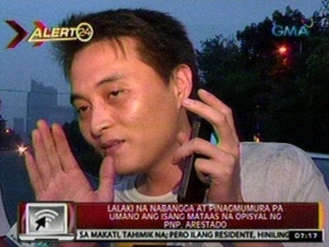 24Oras: Lalaki na nabangga at pinagmumura pa umano ang isang mataas na opisyal ng PNP, arestado