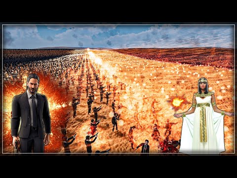 2 Million Cleopatra vs 250.000 John Wicks - Ultra Epic Battle Simulator 2