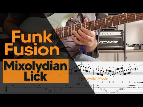 Funk Fusion Mixolydian Lick with Tab