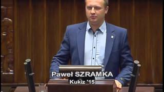 Szramka (Kukiz'15) "Zadłużacie wszystkich Polaków!"