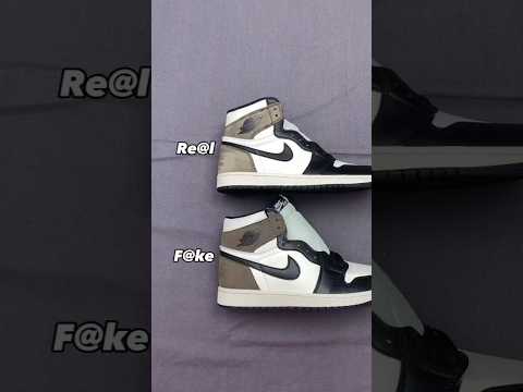 Real Vs Fake Dark Mocha ☕️ Jordan 1 #sneakerhead #sneakers #shorts