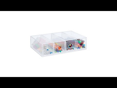 Kleine Schubladenbox aus Kunststoff Kunststoff - 25 x 6 x 18 cm