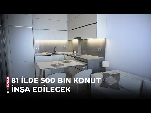 Yüzyılın Konut Projesi'nde örnek daireler görüntülendi