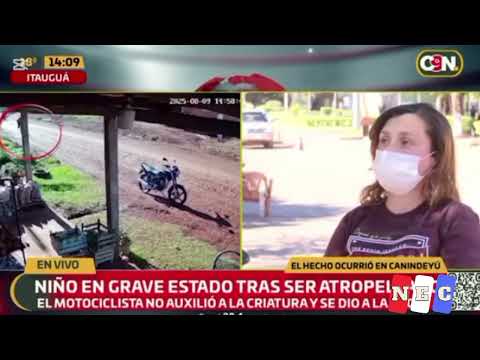 Niño es atropellado en Nueva Esperanza Canindeyu el pasado Sábado en el Barrio 8 de diciembre 