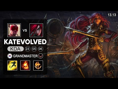 KatEvolved Katarina vs Lee Sin Mid - KR Grandmaster - Patch 13.13 Season 13