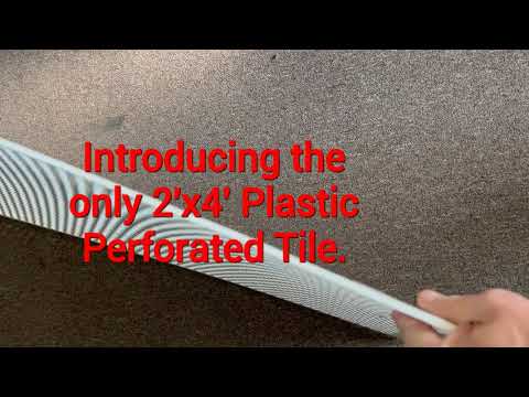 2'x4' White Plastic Perforated tile, .5in. Perforations