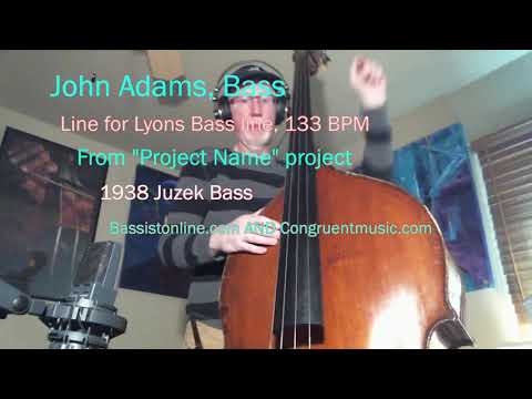 Line for Lyons Bass line Backing Track, 133 BPM