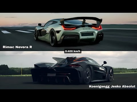 Koenigsegg Jesko Absolut Vs Rimac Nevera R 0-400 km/h New Acceleration Comparison 