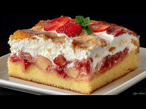 🍎🍓 Omena Mansikka Jogurttikakku leviää! Perhe rakastaa sitä!