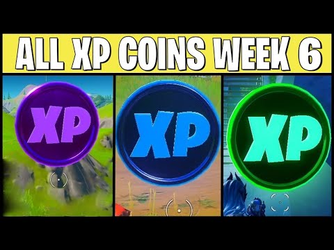 All XP Coins Locations WEEK 6 In Fortnite Season 3 (Purple - Blue - Green)