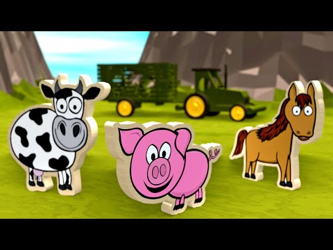 Zwierzęta na wsi dla dzieci - Dopasowywanie kształtów | CzyWieszJak