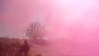 Signal Flare in Afghanistan with Fire Fight