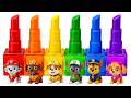 Satisfying ASMR How To Make Rainbow Lipstick From Kinetic Sand With Paw Patrol Satisfying Video