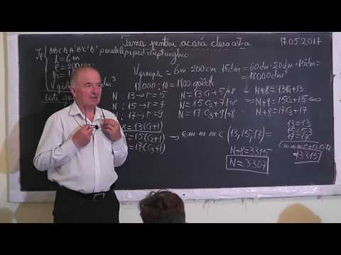 1/2 1511 Paralelipiped Teorema impartirii cu rest Operatii cu multimi Puteri Inecuatii Sume Clasa 5