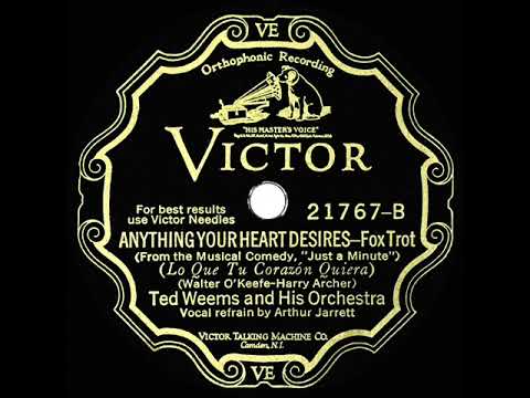 1928 Ted Weems - Anything Your Heart Desires (Art Jarrett, vocal)