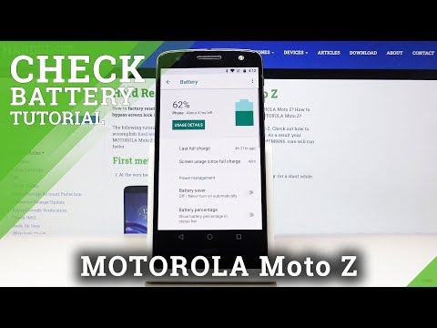 How to Show Battery Percentage in MOTOROLA Moto Z – Battery Information