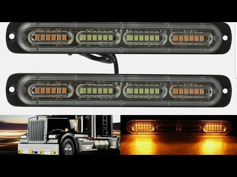 24LED EMERGENCY BEACON WARNING HAZARD FLASH CAR TRUCK AMBER/WHITE STROBE LIGHT