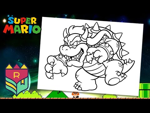 Bowser Colouring Sheet
