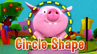 Monster Truck & Little Pig Learn Circle Shape - appMink Kids Cartoon