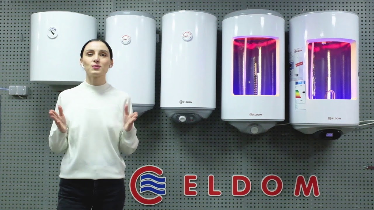 Водонагрівач Eldom Eureka 80 2x1.0 kW WV08046D video preview