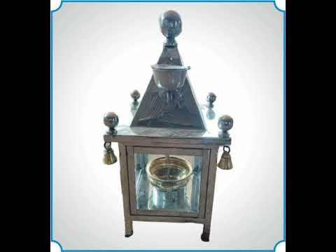 Stainless Steel Oil Lantern with Glass Cover