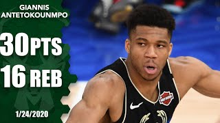 Giannis Antetokounmpo drops 30 points, 16 rebounds for Bucks in Paris | 2019-20 NBA Highlights