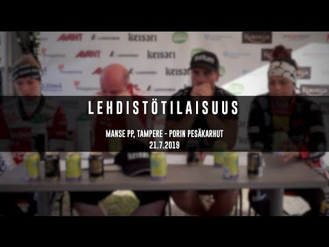 Lehdistötilaisuus Manse PP - Porin Pesäkarhut 21.7.2019