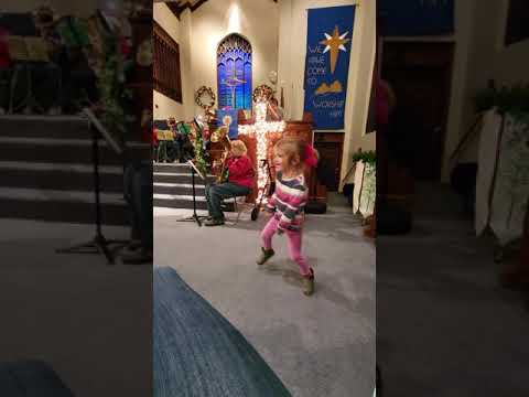 Dancing Tuba Christmas Girl
