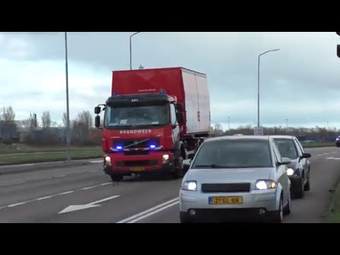 Brandweer Amstelveen HA 139080 + 13-9966 met spoed naar een Middel brand in IJmuiden
