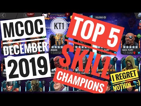 Top 5 Skill Champions In MCOC! December 2019!