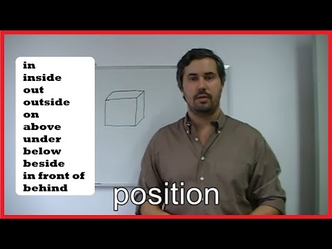 Posições em Inglês - Onde? - descrevendo localização de objetos - Position