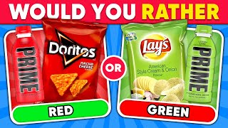 Would You Rather...? RED vs GREEN Food Edition! 🍓🍏 Quiz Kingdom