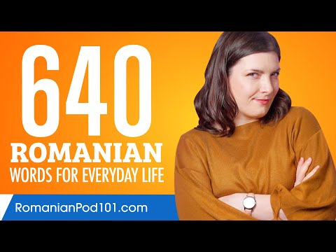 640 Romanian Words for Everyday Life - Basic Vocabulary #32
