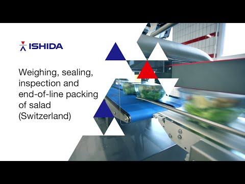 Ishida QX-1100 Traysealer Line. Application: Fresh Salad Into Bowls