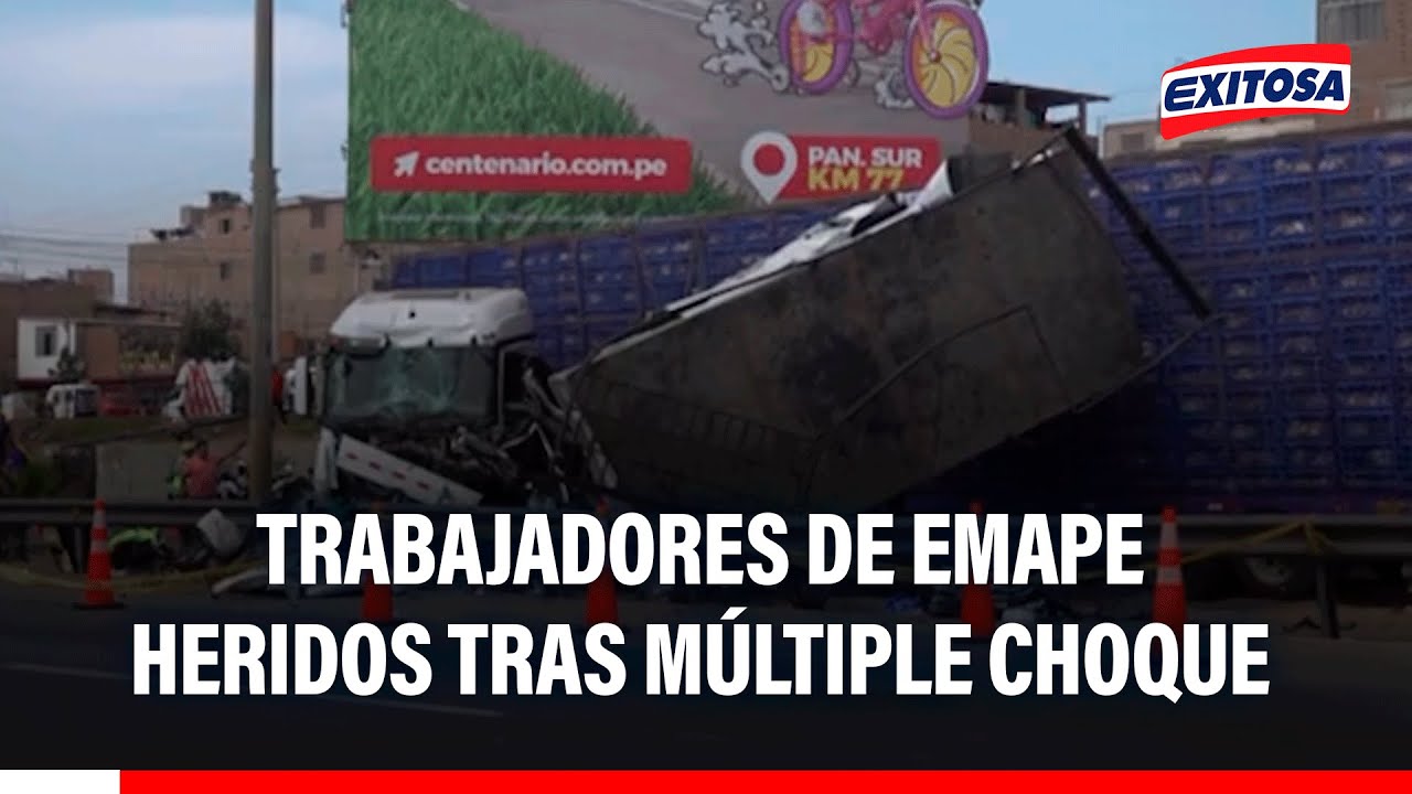 🔴🔵 Tragedia en Panamericana Sur: Trabajadores de EMAPE en evaluación médica por fuertes contusiones