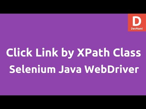 Click link by XPath Class Name Selenium Java