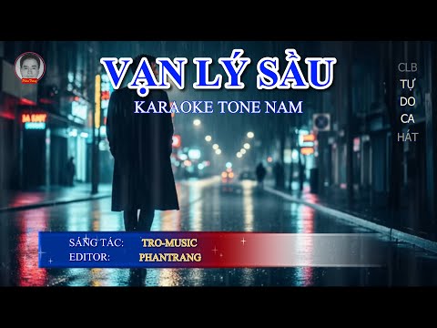 ✔️ VẠN LÝ SẦU Karaoke Tone Nam - Beat gốc Tro-Music  (D#m/Ebm)🦀Ngang Như Cua🦀