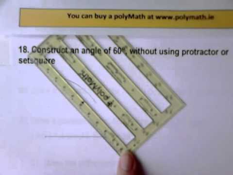 18  Construct an angle of 60 degrees