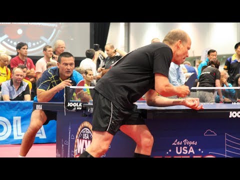 2018 World Veteran Championships Table Tennis - Singles Semis & Finals - Table 4