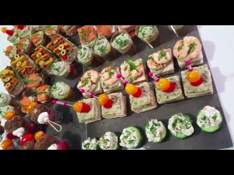 10 canapés apéritifs /Apéro Dinatoire Avec Variétés De canapés Salés et verrine ممللحات بالعربية