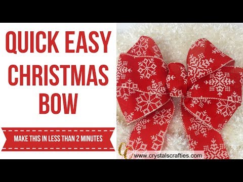 Quick Easy Christmas Bow