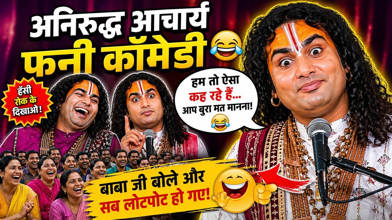 Aniruddh Acharya Funny Comedy 😂 | Baba Ji Ne Sabko Hasa Diya 🤣 | Non Stop Laughter!
