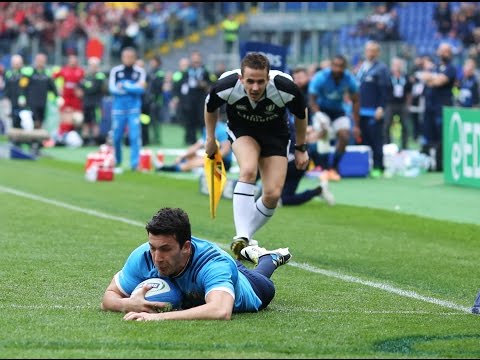 Super Leonardo Sarto Try, Italy v Wales, 21st March 2015