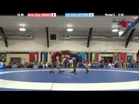 86 KG R16 - Ahmed Meligy Mohamed (EGY) vs Adrian Abou Jaoude (BRA)