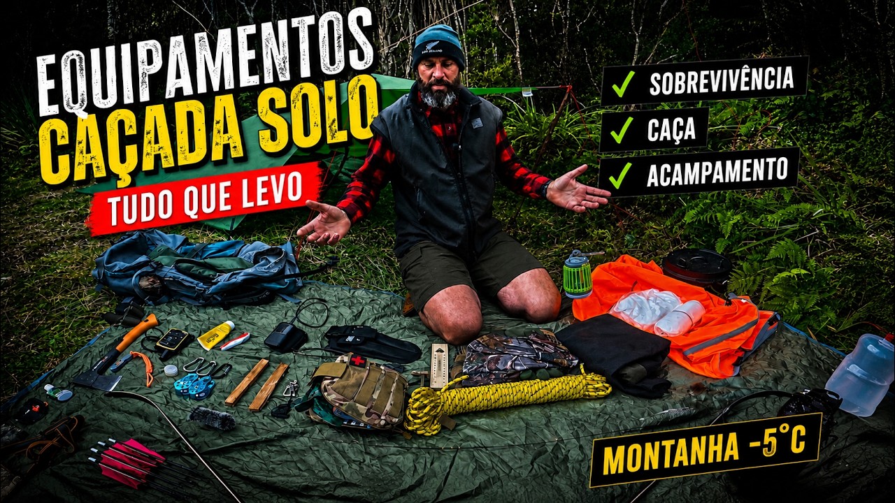 Tudo que Levei para o Desafio da caçada SOLO de 5 dias