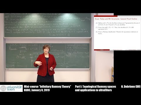 Natasha Dobrinen - Topological Ramsey spaces and applications to ultrafilters