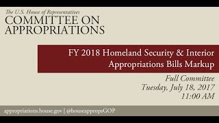 Full Committee Markup: FY18 Homeland Security Appropriations Bill - Part 1 (EventID=106284)