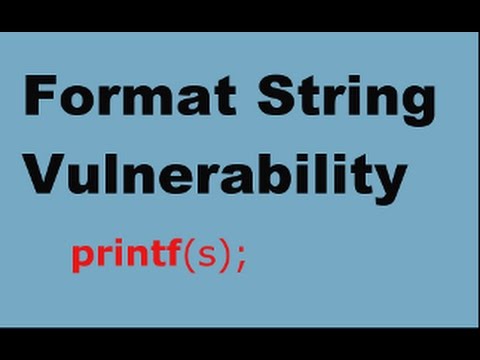 Format String Vulnerability Lecture
