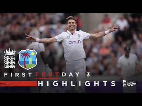 Atkinson 12-Fer In Anderson's Finale | Highlights - England v West Indies Day 3 | Rothesay Test 2024